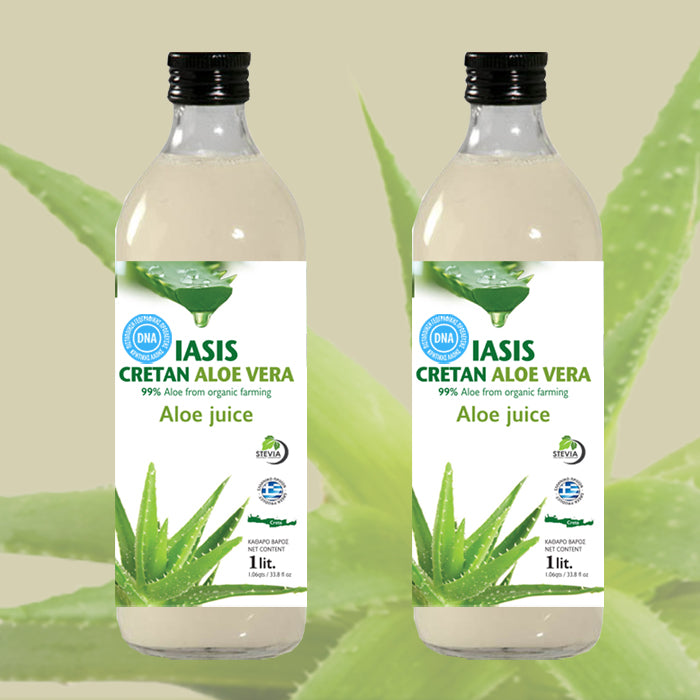 Κρητική Αλόη Vera 2 Ltr & 1 Κρέμα Aloe24 ΔΩΡΟ