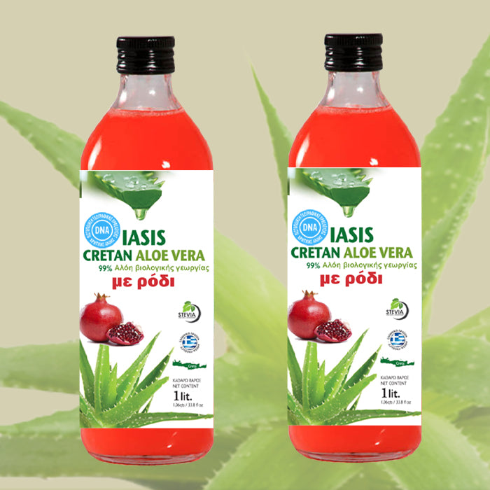 Κρητική Αλόη Ρόδι 4 Ltr & 1 Κρέμα Aloe24 ΔΩΡΟ