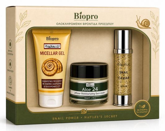 SERUM SNAIL CAVIAR.+24 h κρέμα προσώπου Aloe Vera +Micellar gel koxlia