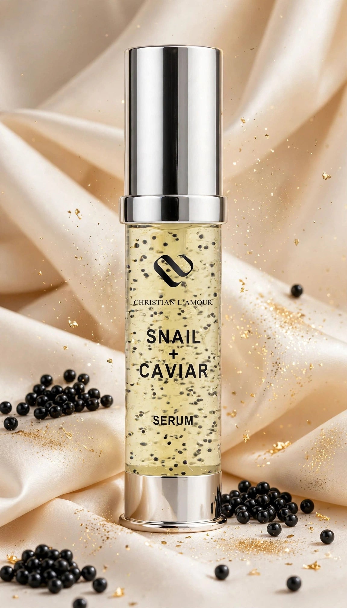 SERUM SNAIL CAVIAR  Christian L'amour. Ορός Προσώπου με Σαλιγκάρι & Μαύρο Χαβιάρι