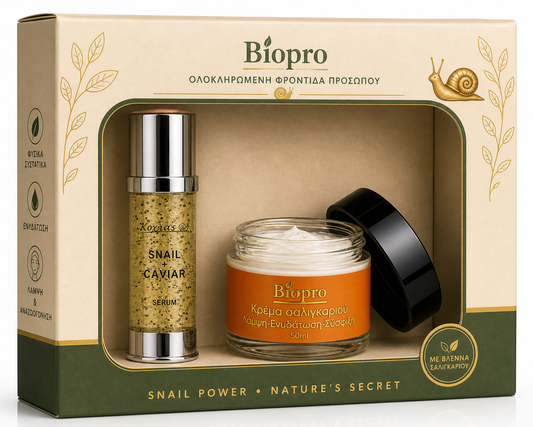 Snail Αναπλαστική 24ωρη κρέμα προσώπου +SERUM SNAIL CAVIAR