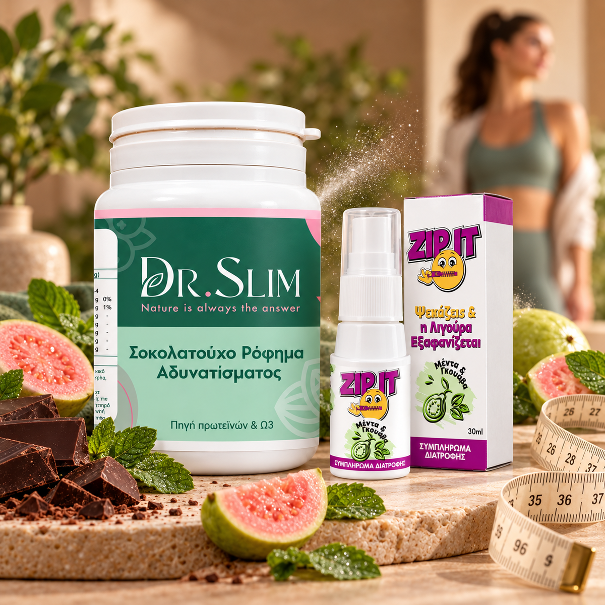 DR SLIM + ZIPIT Μέντα Γκουάβα