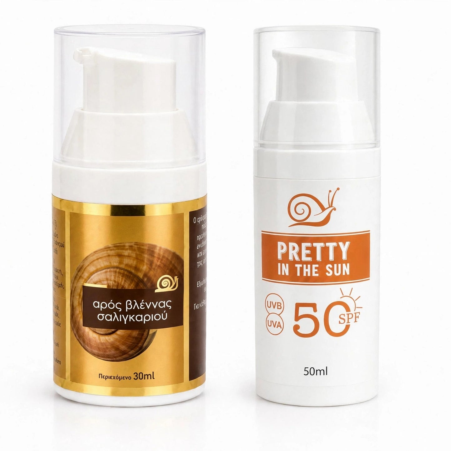 Snail Serum & Αντηλιακή Κρέμα SPF50 – Σετ Προσώπου